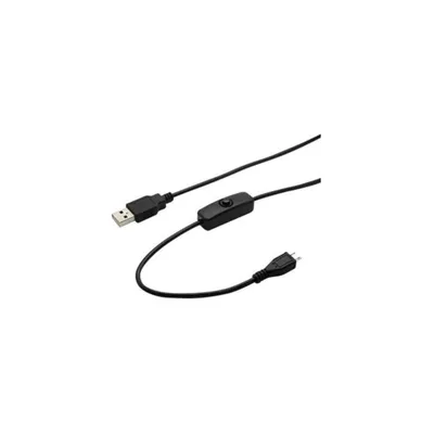 Produktbild von USB Ladekabel 1.5m Länge für bis zu 2A mit Ein- und Ausschalter für Raspberry Pi / Banana Pi (K-1470)