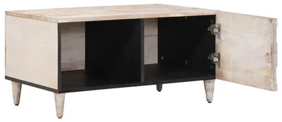 Immagine prodotto di vidaXL Tavolino bianco 80 x 50 x 40 cm in legno massiccio di mango