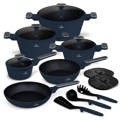 Produktbild von Berlinger Haus BH8382, Gemischtes Set, Blau, Aluminium, Titan Pro, Grau, Silber, Glas