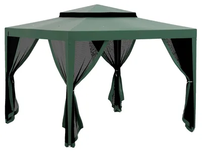 Produktbild von Garten Zelt, Abnehmbare Mückennetze, Doppeldach Design, Grün