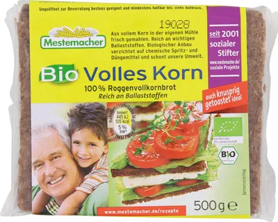 Produktbild von Mestemacher  Volles Korn Roggenvollkornbrot mit Ballaststoffen 500g