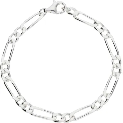 Produktbild von Armband Silber 925 Figaro diamantiert JL50-03-0070 JuwelmaLux 19 cm