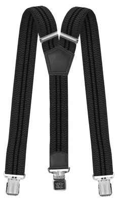 Produktbild von Fabio Farini - 1 Stück 4cm Breites Y-Design verstellbar mit extra starken Clipverschluss, Grau (schwarze Streifen)