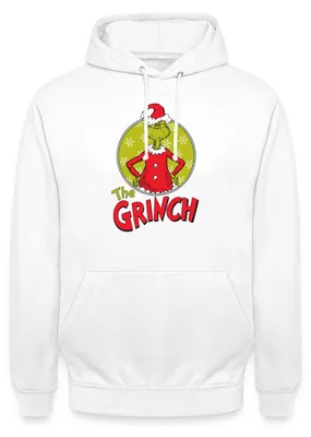 Produktbild von Spreadshirt Der Grinch Logo The Grinch Uni Hoodie, XXL, Weiß