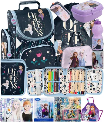 Produktbild von Eiskönigin Schulranzen 13 tlg schulrazen set rucksack ranzen schulrucksack FUR MADCHEN disney FROZEN