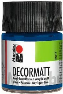 Produktbild von Marabu 1401 05 053 Decormatt Acryl, Dunkelblau 053, 50 ml