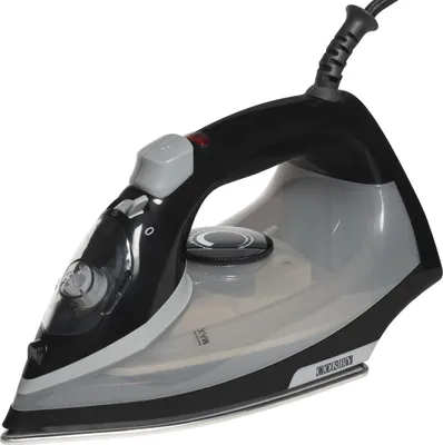 Stoomstrijkijzer 1600 W, Edelstahlsohle, schwarz, EU-Stecker