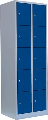 Produktbild von Schließfachschrank Wertfachschrank Fächerschrank Spind 10Fächer Grau/Blau 520521