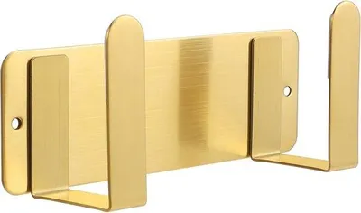 Produktbild von Famanu Halter für Topfdeckel, Wandmontage, 304 Edelstahl, selbstklebend, Küchenutensilien (goldfarben)