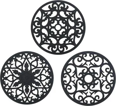 Produktbild von Famanu Silikonuntersetzer Hitzebeständig - Set von 3 - Moderne Küchenaccessoires