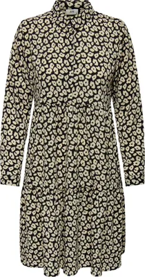 Produktbild von JDY Kurzes Langarm Kleid Gemustert Tunika Falten Bluse Rüschen Hemd JDYPIPER Größe: 34