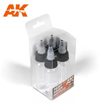 Productafbeelding van AK Interactive S.L. AK-9046 Verfdispenserflessen, 4x30 ml / Doseerflacons