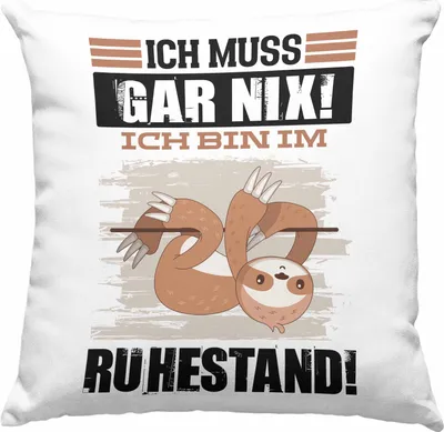 Produktbild von Trendation - Renter Deko-Kissen mit Füllung 40x40 Geschenk Ich Muss Gar Nix Ich Bin Im Ruhestand Renterin Rentner Geschenkidee Abschied Ruhestand (Grün)
