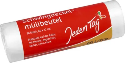 Produktbild von Jeden Tag Müllbeutel 50,0 l transparent, 20 St.