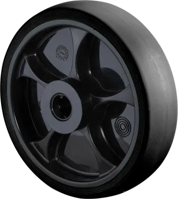 Produktbild von BS Rollen thermopl. Gummirad 80mm schwarz, Kunstst., RL