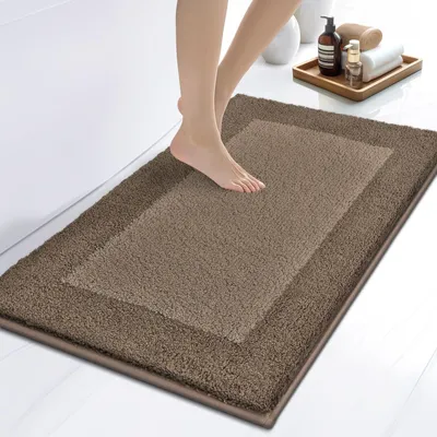 Image de Tapis de bain 60 x 90 cm, antidérapant, lavable, pour la douche, la baignoire et le sol