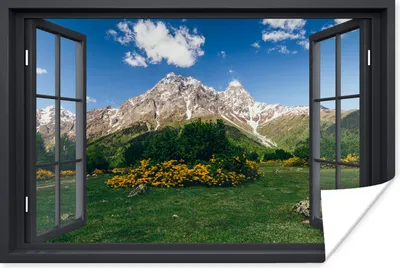 Produktbild von MuchoWow® Poster Aussicht - Natur - Berge 180x120 cm - Fotoplakat