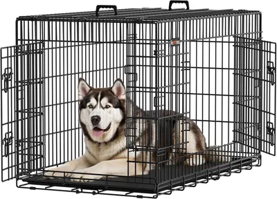 Produktbild von Hundekäfig XXL klappbar schwarz Kunststoff