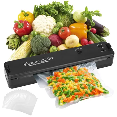 Image de Machine sous vide - Aliments - Automatique - 20 sachets - Noir