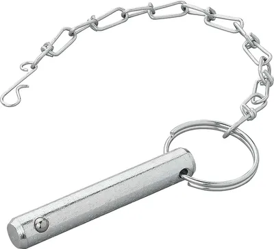 Image de Goupille de fixation Ø 14,3 mm pour béquilles en acier galvanisé, goupille de verrouillage légère – goupille de sécurité et chaîne