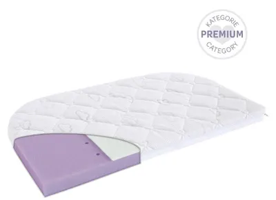 Träumeland Matratze für Beistellbett Brise Light 50 × 88 cm (2 abgerundete Ecken)