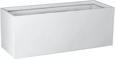 Produktbild von VIVANNO Pflanztrog Fiberglas MAXI Kasten, Weiß matt - 120x45x45 cm