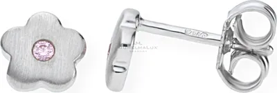 Produktbild von JuwelmaLux Ohrstecker Silber 925 Blume mit Zirkonia pink JL20-06-0363