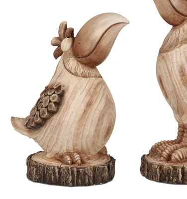 Produktbild von Dekofigur Vogel HOLZOPTIK H. 38cm braun aus Kunststein Formano Garten WA