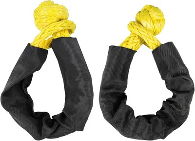 Imagen del producto de Cuerda de amarre flexible, 55 cm de longitud, 12 mm de diámetro, 2 unidades, con capacidad de carga de hasta 17 toneladas, para remolque