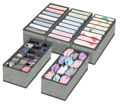 Obrázok produktu pre Organizér do šatníka s úložnými boxmi – sada 5 kusov