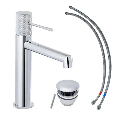 Produktbild von SCHÖNER WOHNEN-Kollektion Waschtischarmatur KADIA M, Chrom, Wasserhahn geeignet für wandhängende Waschbecken in Ihrem Bad