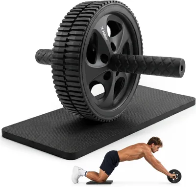 Image de Roue abdominale à double roue, entraînement des genoux, renforcement du tronc, appareil d'entraînement des abdominaux