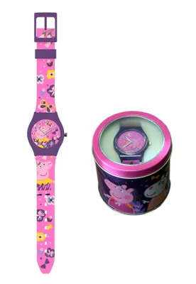 Obrázok produktu pre Peppa Wutz náramkové hodinky (analógové) detské hodinky Watch Pig pink purple pink girls