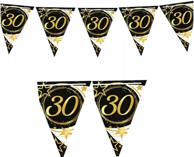 Produktbild von Guirca 30 Jahre Papierwimpel 19x27 Cm 300 Cm    One Size