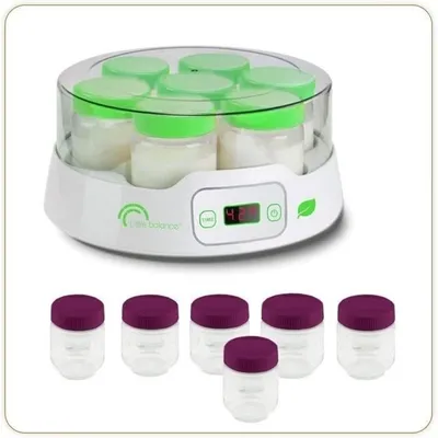 Image de Yaourtière LITTLE BALANCE, 13 Pots en Verre, Programmable 14h, 20W