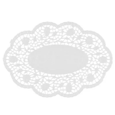 Produktbild von Papstar Mokkadeckchen oval 22 cm x 15 cm weiß, 10 x 500 Stück