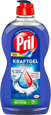 Produktbild von (Pril, Kraft Gel Ultra Plus, Geschirrspülmittel, 450ml