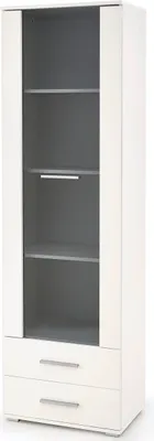 Produktbild von Halmar Vitrine Lima W1 - Weiss weiss scheinen