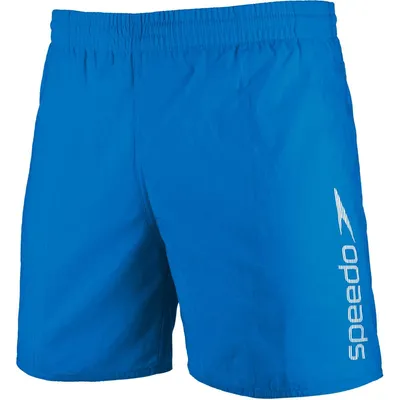 Zdjęcie produktu dla Speedo Scope 16", Spodenki do pływania typu trunk, Krój luźny, Niebieski, Biały, Obraz, S, Zamknięcie troczkiem