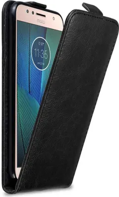 Immagine prodotto di Cadorabo cover per Motorola MOTO G5S PLUS cover protettiva in nero flip case custodia per cellulare cover
