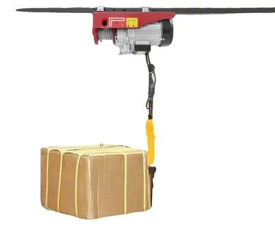 Obrázek produktu pro Elektrický naviják, nosnost 600 kg, příkon 1200 W, výška zdvihu 12 m, rychlost zdvihu 10 m/min, délka lana 12 m