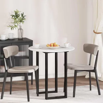 Produktbild von Maison Exclusive - Tischplatte Weiß Ø 70 x 1,5 cm Holzwerkstoff