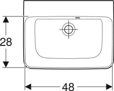 Produktbild von Geberit 501630001 Renova Plan Handwaschbecken, 50x38cm