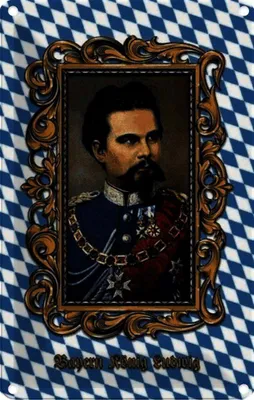 Produktbild von vianmo Blechschild 18x12 cm König Ludwig Porträt Dekoration