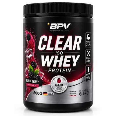 Produktbild von BPV® Clear Iso Whey Protein (500 g) black berry