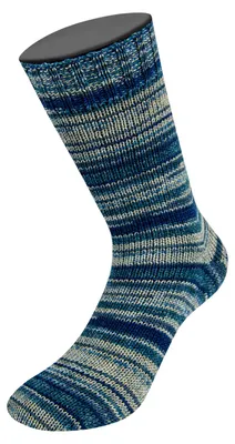 Produktbild von Lana Grossa - Meilenweit 6-fach 150g Denim Mix 9637 hellgrau petrol jeansblau