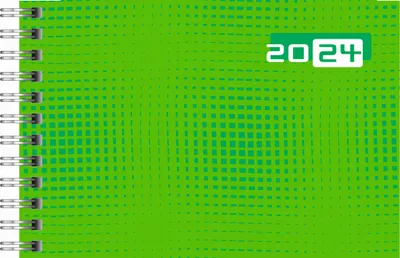 Produktbild von rido/idé Wochenkalender Modell Septimus 2024 2 Seiten = 1 Woche quer Blattgröße 15,2 x 10,2 cm grün