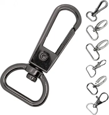 Produktbild von 1 Bolzen-Karabiner Karabinerhaken Größen Farbwahl - Gurtband Hundeleinen