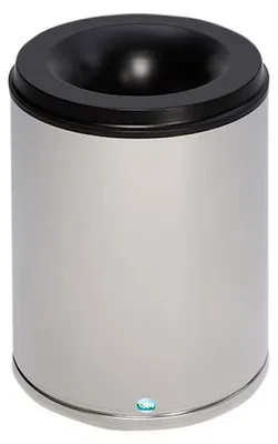 Produktbild von Feuersicherer Papierkorb | 80 Liter, HxBxT 56x46,5x46,5cm | Edelstahl | Silber