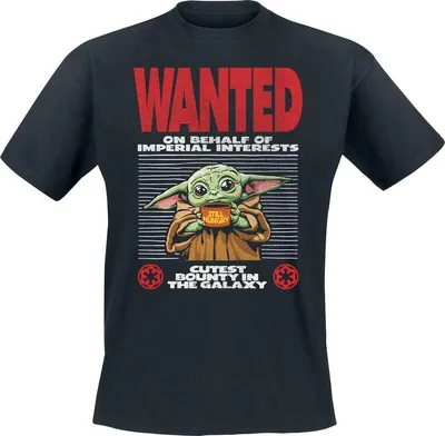 Produktbild von Star Wars T-Shirt Herren The Mandalorian - Wanted - Grogu schwarz 3XL